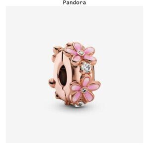Pandora pink daisy clip-on charm